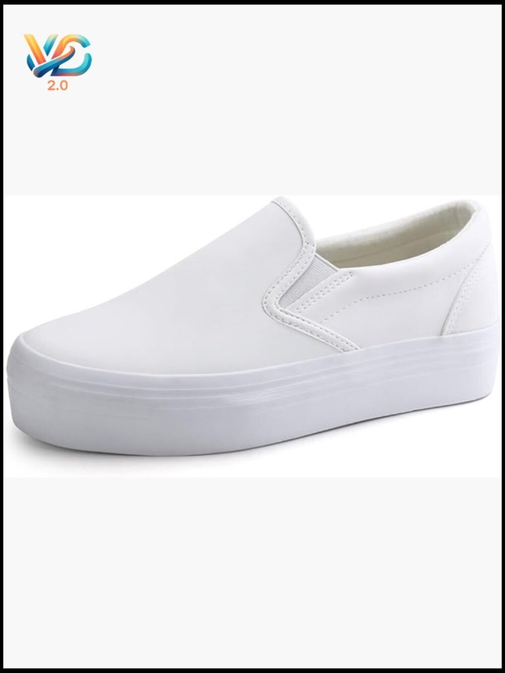 Platform Loafers Slip-On Comfortable Casual Round Toe Memory Foam Insole